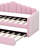 Twin Size Daybed With Trundle, Upholstered Daybed Frame, Velvet Sofa Bed With USB Charging Ports