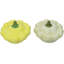 Ensemble de salière et poivrière en céramique jaune et vert