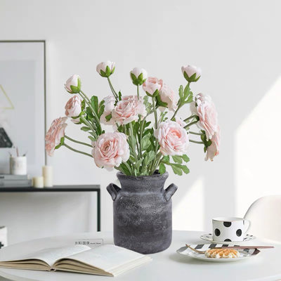 Vase de ferme rustique en céramique, vase à fleurs décoratif, vase Boho pour la décoration intérieure