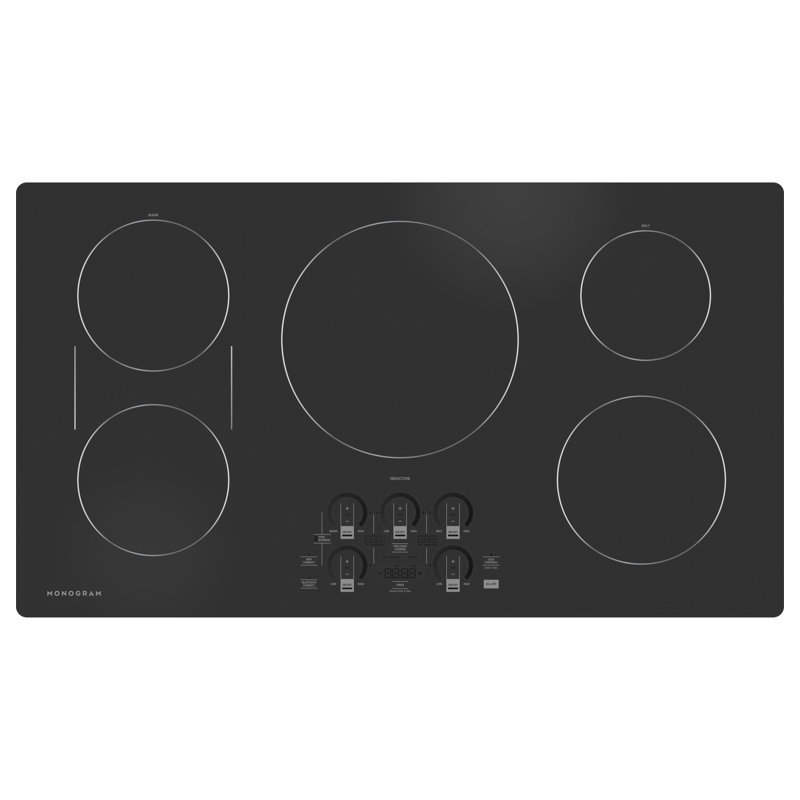 Monogram ENERGY STAR® 36" Induction Cooktop With Flush Mount Accessory, Black