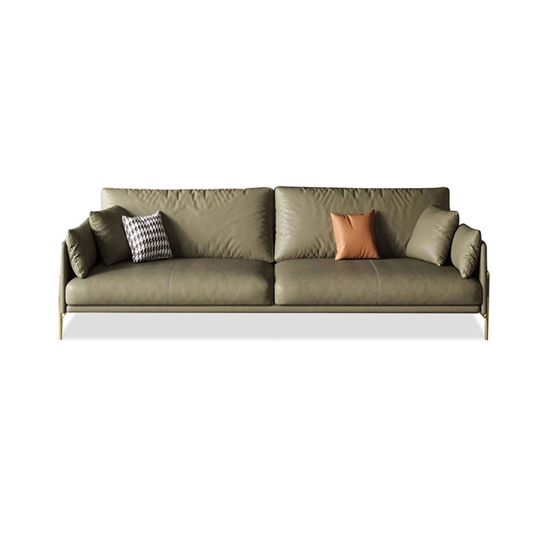 Causeuse-coussin standard en cuir véritable vert