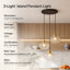 Luminaire suspendu 3 lumières avec abat-jour en verre Water