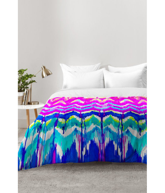 Holly Sharpe Modern & Contemporary Polyester Abstract Comforter, Full/Queen Comforter + 2 Standard Shams