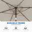 Améliorez votre espace extérieur: parasol rectangulaire DEL de 6 pi x 9 pi avec protection contre les rayons UV, inclinaison facile et résistance au vent-969076191