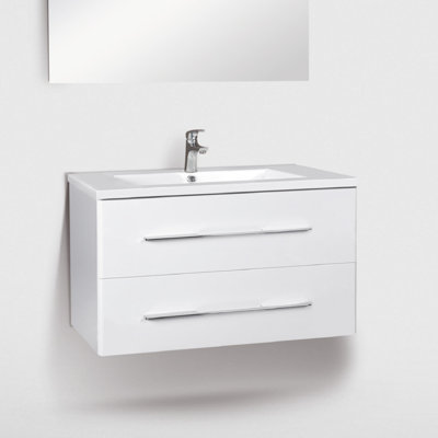 80cm Bathroom Vanity Base Only in White