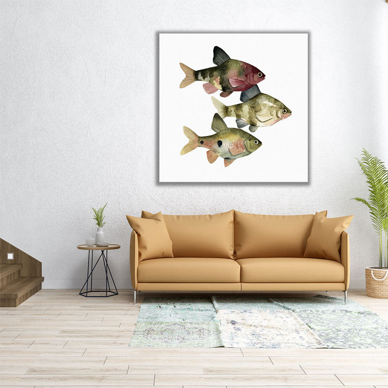 «Rainbow Fish II», reproduction d'art sur toile, H 12 po x l 12 po