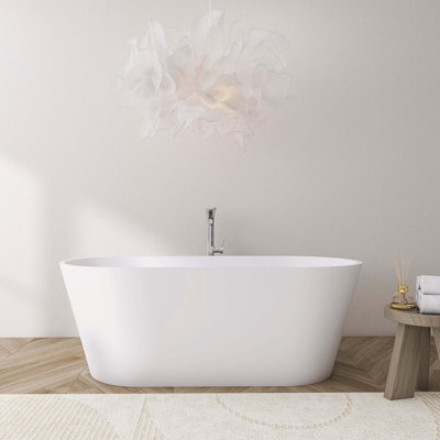 Baignoire de trempage autoportante à surface solide pour salle de bain