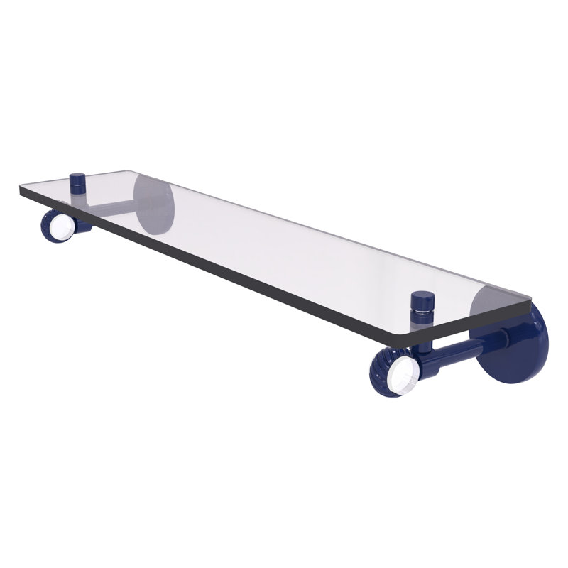 Tablette flottante Clearview, H 3,3 po x l 22 po x P 5,65 po, Bleu méditerranéen
