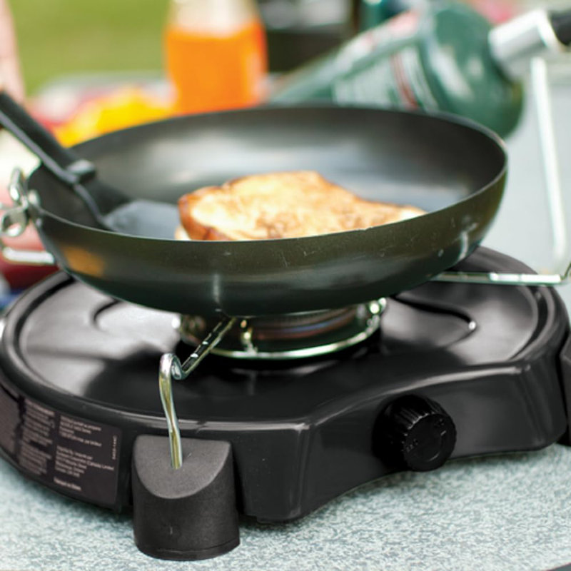 Black Compact Single Burner Gas Camping Stove