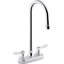 Triton Bowe 1.0 GPM Centerset Bathroom Sink Faucet with Aerated Flow, Gooseneck Spout and Lever Handles, Drain Not Included