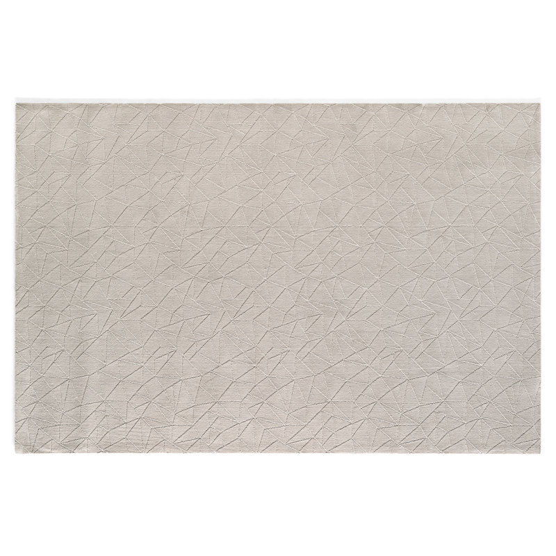 Connect Patterned Rug in Beige, Rectangle 6'6.75" x 9'10.13"