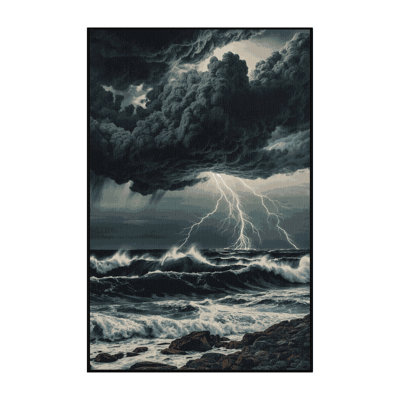  Tapis bord de mer lavable Storm Season