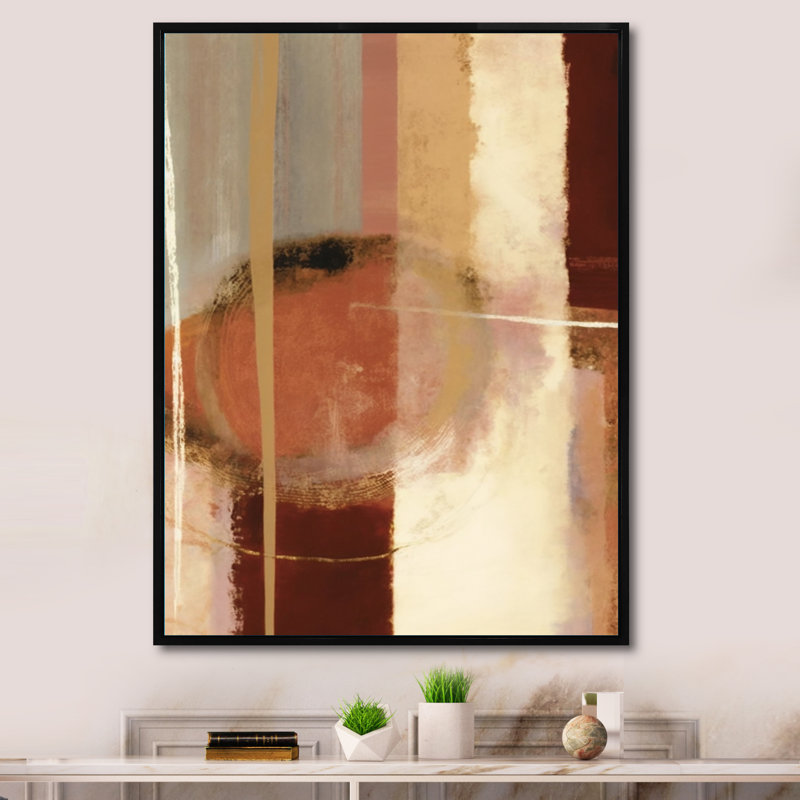 Chocolat brun élémentaire III 36, L 12 po x H 20 po, Toile à cadre flottant noir