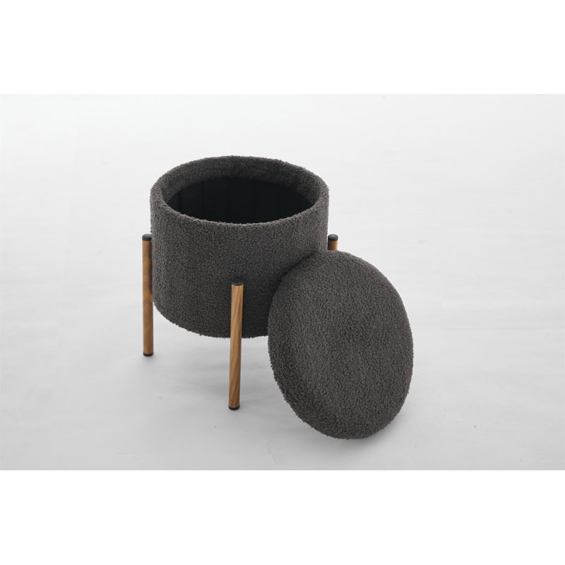 Repose-pieds moderne avec rangement, Gris