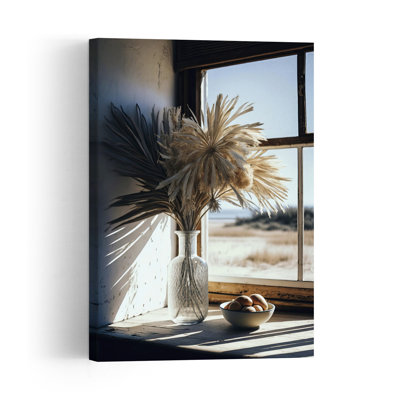 Sunlit Still Life Rustic Serene Vintage Coastal Flower Wall Art Print