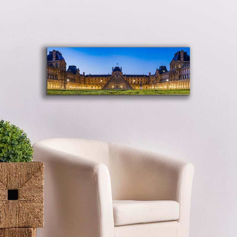 «Paris - Louvre Panorama», art mural sur toile, H 12 po x l 36 po x P 1,5 po