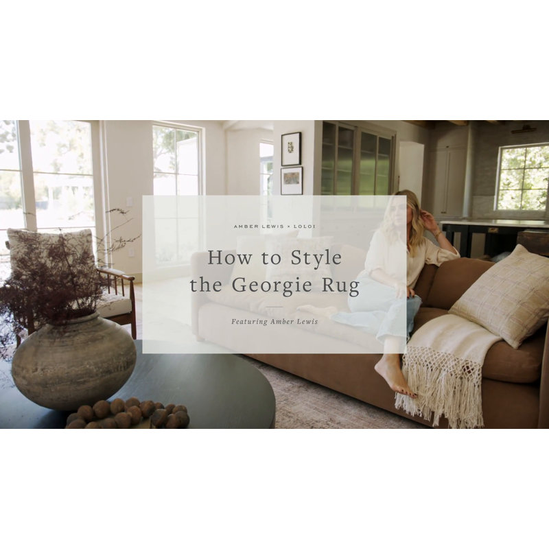 Georgie Ocean and Sand Synthetic Square Area Rug