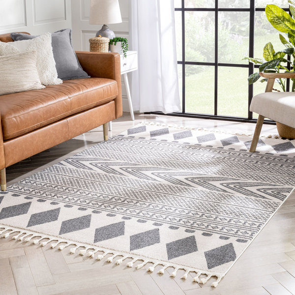 Loop Style Rug Well Woven Loop-De-Loop Looped Grey Rug | Wayfair.co.uk