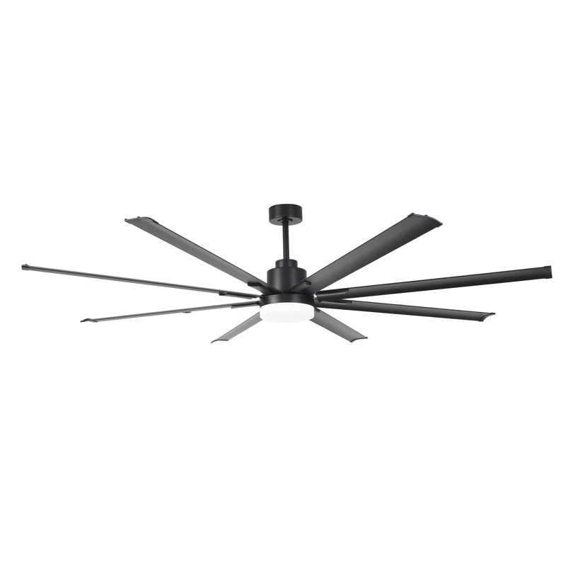 Ventilateur de plafond industriel à pales en aluminium 84 po avec télécommande et contrôle APP, Vaczon, 84 po de largeur