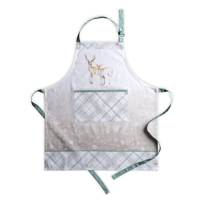 Christmas Geometric Cotton Bib Apron