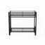 Lit simple escamotable en métal avec garde-corps et échelle, peu encombrant Durable pour la chambre à coucher, noir