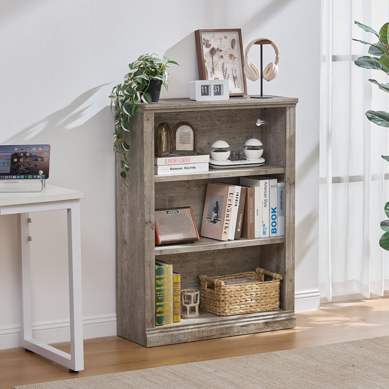 43" Tall Farmhouse Bookshelf Set, Gray