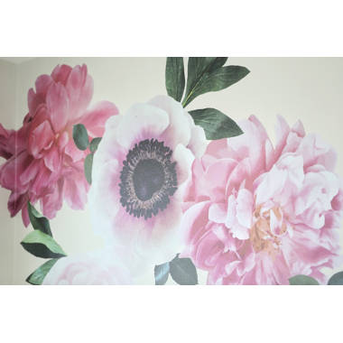 SALE 51 x 72 Pink Blush White Peonies Peony Wall Decal Sticker Rose –  Pink Forest Cafe