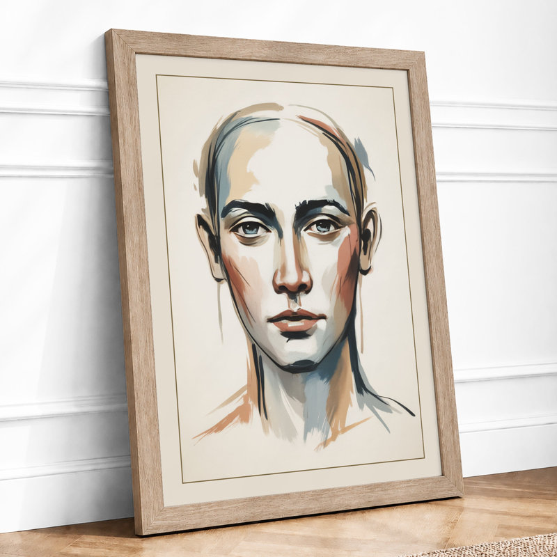 Composed Portrait Modern - Print, Oak, A3 - 42.0 x 29.7 cm