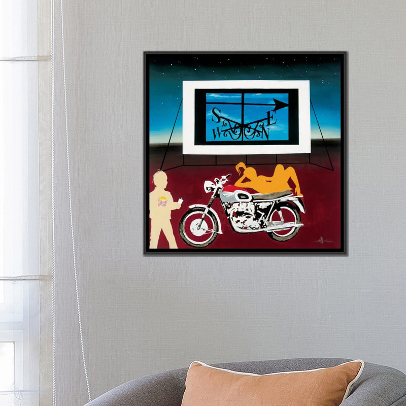 " Watching Where We " by KC Haxton, 18" H x 18" W x 1.5" D, Black Framed Canvas, No Mat