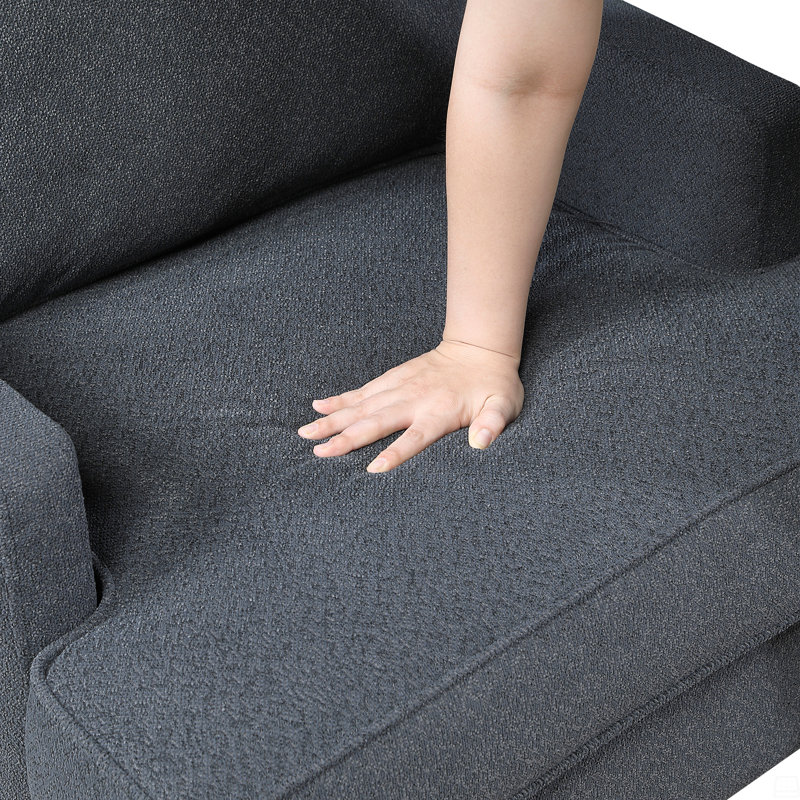 Chaise d'appoint 1pc Chenille, Gris foncé