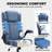 Adjustable Headrest High Back Fabric Ergonomic Executive Office Chair (Blue)-314838324