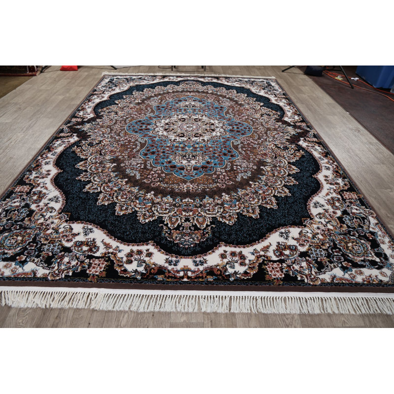 Tapis bleu / brun Adnopoz