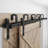 LAZ Sliding Double Bypass Double Door Barn Door Hardware Kit-49602855