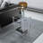 Modern Acrylic 2-Tier Side Table With Square Leg - Lightweight Clear End Table For Living Room, Bedroom, And Small Spaces