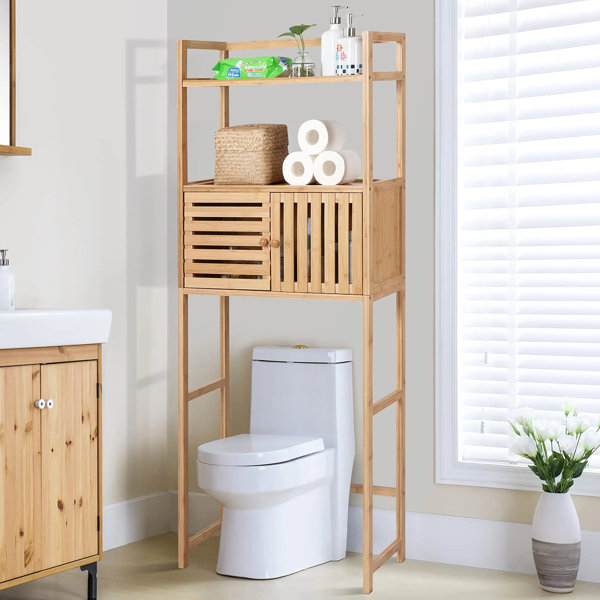 Donnell Solid Wood Freestanding Over-the-Toilet Storage