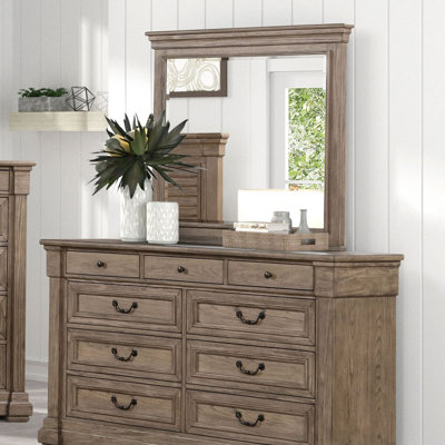 Miroir transitionnel l 42,4 po gris vieilli