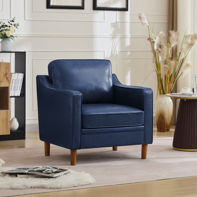 Chaise moderne en similicuir souple de 32 po Barton