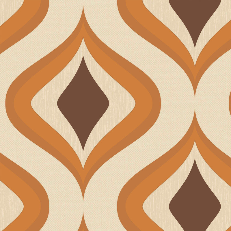 Transform Trippy Peel & Stick Wallpaper, Orange 