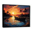 «Coastaltropical Boat At Dusk II», reproduction d'art sur toile encadrée-487627949-488414193