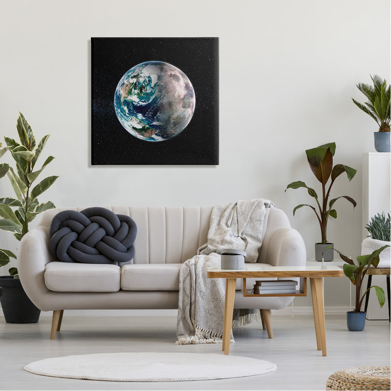 «Ebern Designs Earth In Galaxy», art mural par Grace Popp, L 30 po x H 30 po