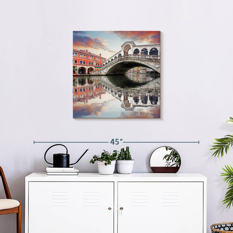 Nicci Venice's Rialto Bridge, 24" H x 24" W