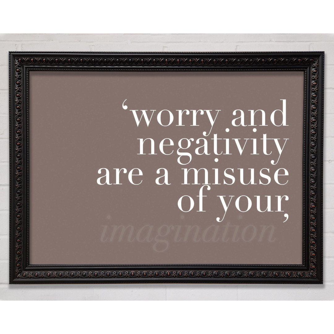 Dont Misuse Your Imagination Lilac - Single Picture Frame Art Prints