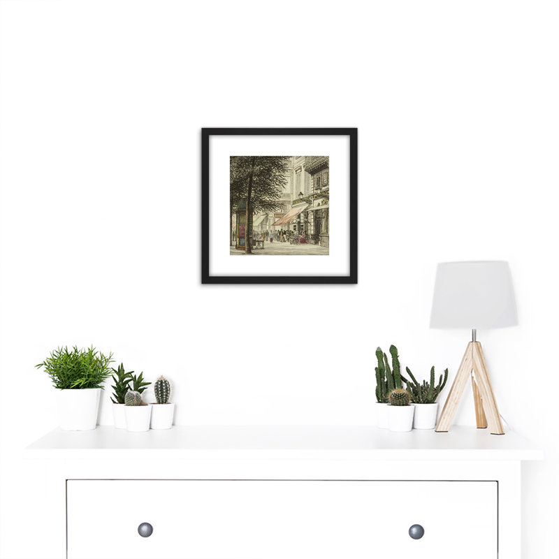 Martial Road Paris Boulevard Des Staliens 1877 Illustration - Single Picture Frame Painting