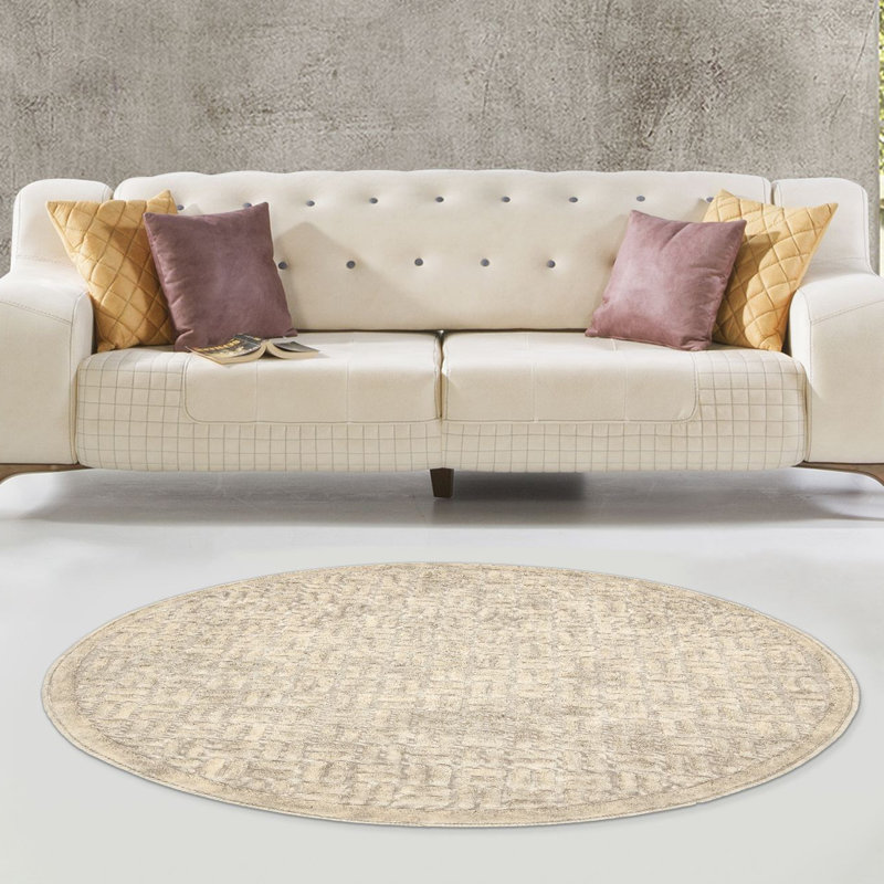 Tapis pour salle de bain Piccirillo, Crème