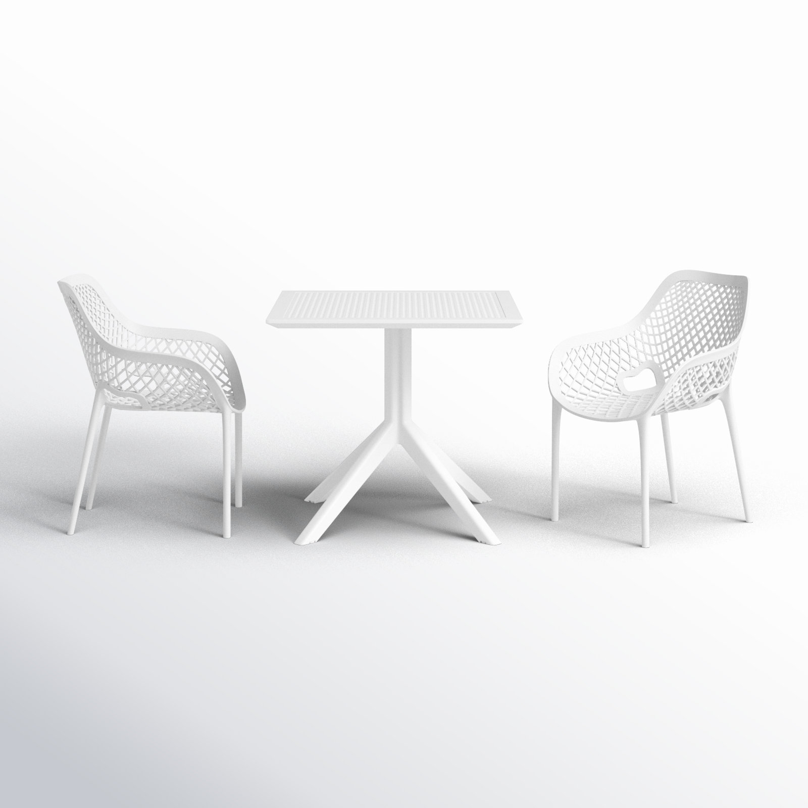 Farrah 32" Patio Bistro Set, White