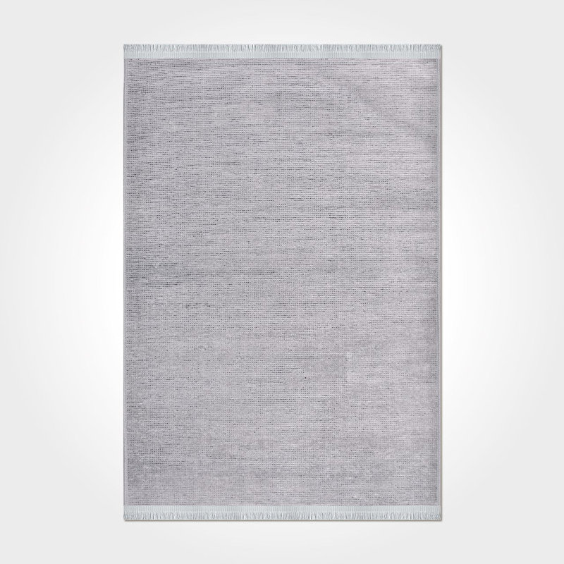 Tapis gris moderne lavable à la machine, Tapis de couloir 2 pi 8 po x 9 pi 11 po