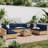 Briara 8 - Person Modular Patio Conversation Sets with Cushions-1935883237