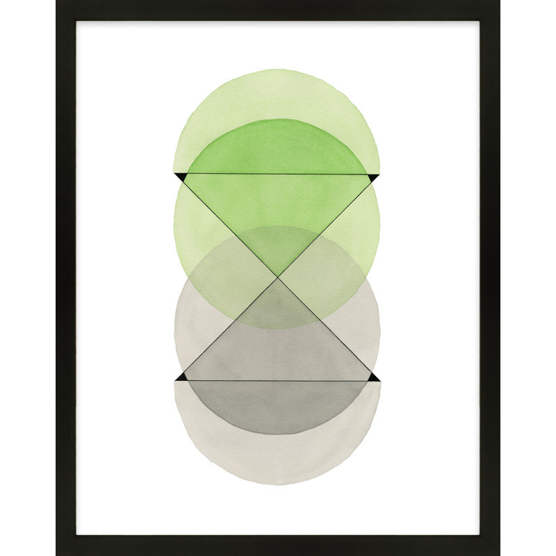 Love In Green Print by Allison Rietta, Black Framed, 30" H x 24" W x 1.25" D