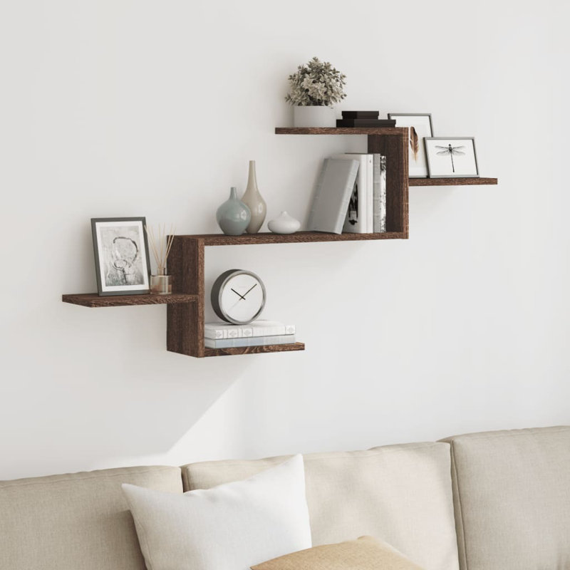 Rhien Floating Shelf, 49cm H x 104cm W x 15cm, Concrete Grey