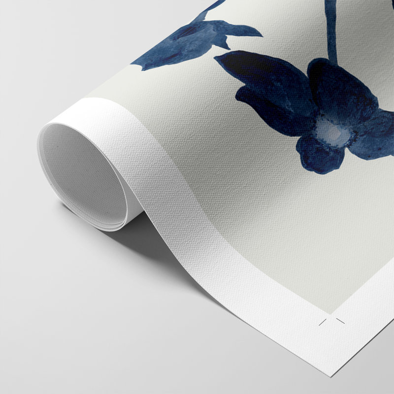 Indigo Bloom I - Impression sur toile seulement - NON-CADRE, H 48 po x l 32 po